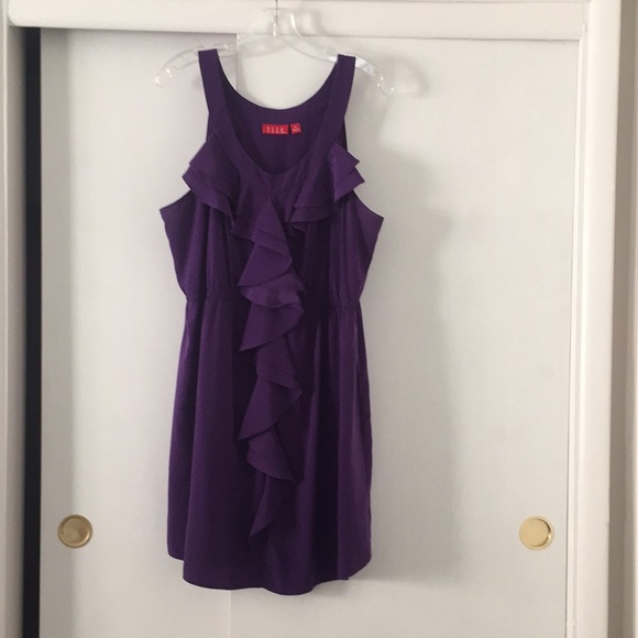 Elle Dresses & Skirts - Elle Purple Ruffle Dress XL